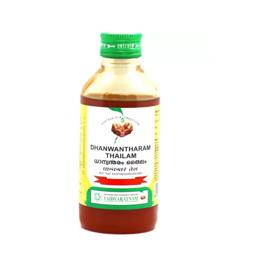 Vaidyaratnam Ayurvedic Dhanwantharam Thailam / Oil 200ml (Pack of 2) Free Ship