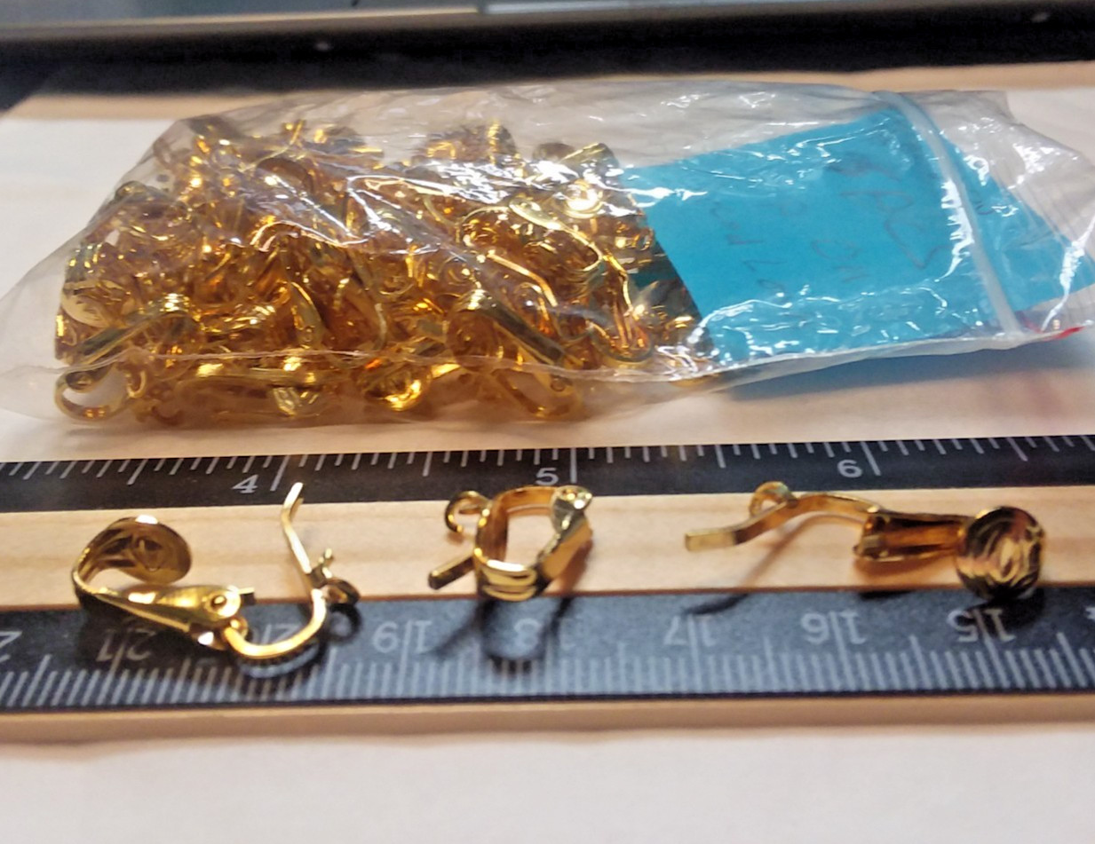 76PCS Gold Tone Pierced Look Clip On Earrings NOS 11-01-2020