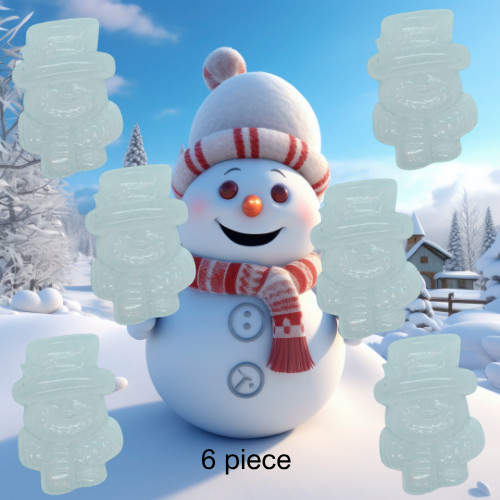 Charming Snowman Silicone Inlay Set 6pc Resin Craft Winter Holiday Handmade USA