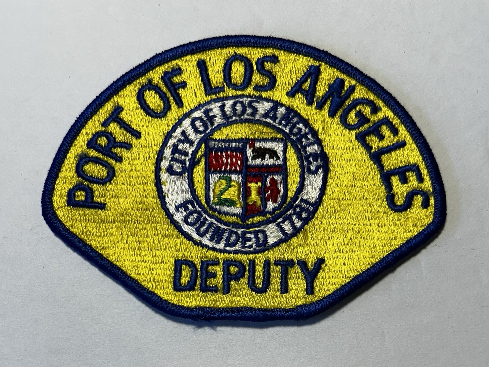 VINTAGE CALIFORNIA PORT OF LOS ANGELES DEPUTY PORT WARDEN POLICE PATCH #PDD24