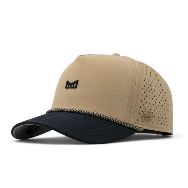Melin Hydro Odysea Rope Bulls Icon Curved Bill Hat, Dark Khaki/Black, Classic