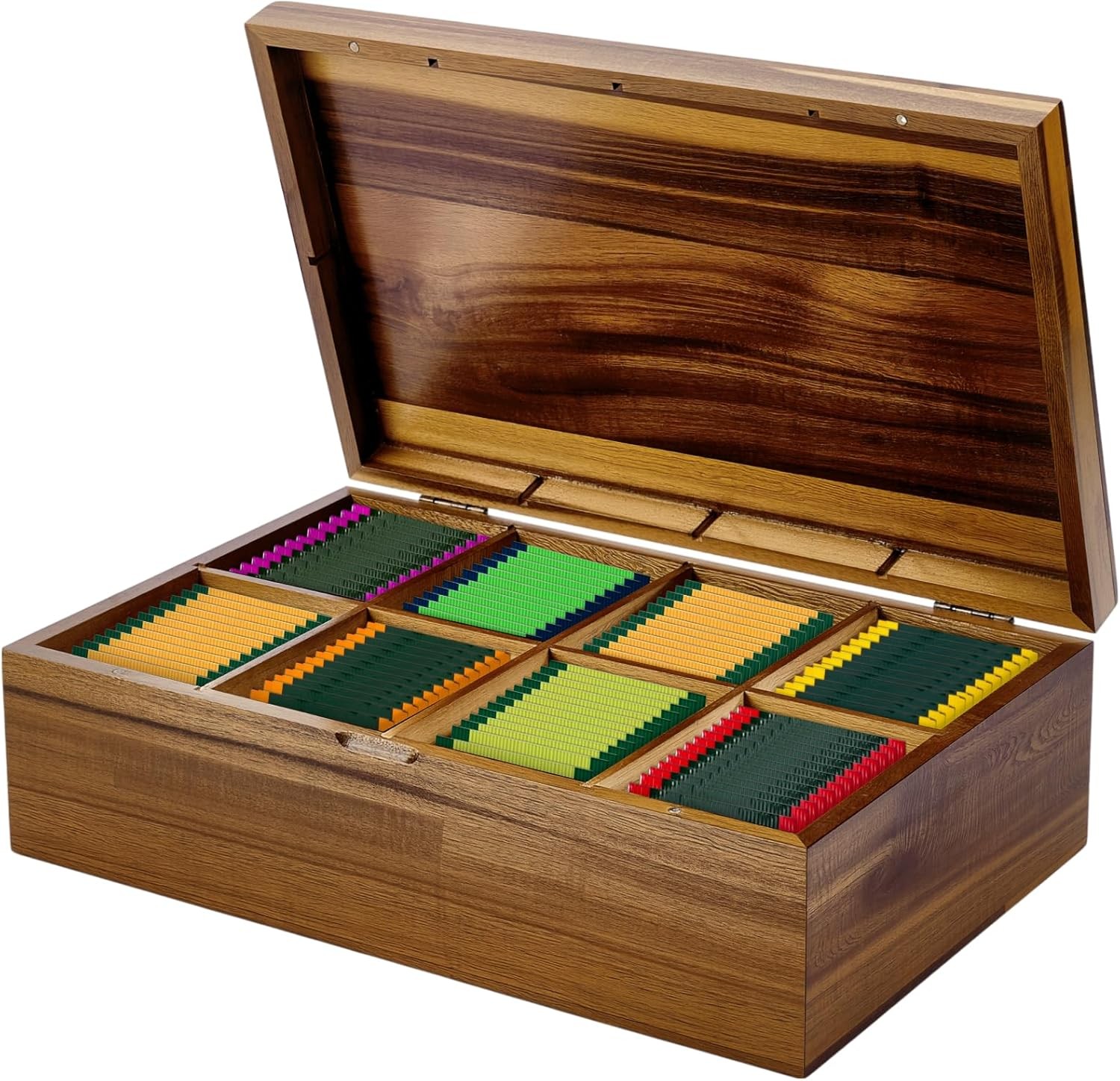 Acacia Wood Tea Bag Organizer Tea Stora Box Organizer Teabag Holder