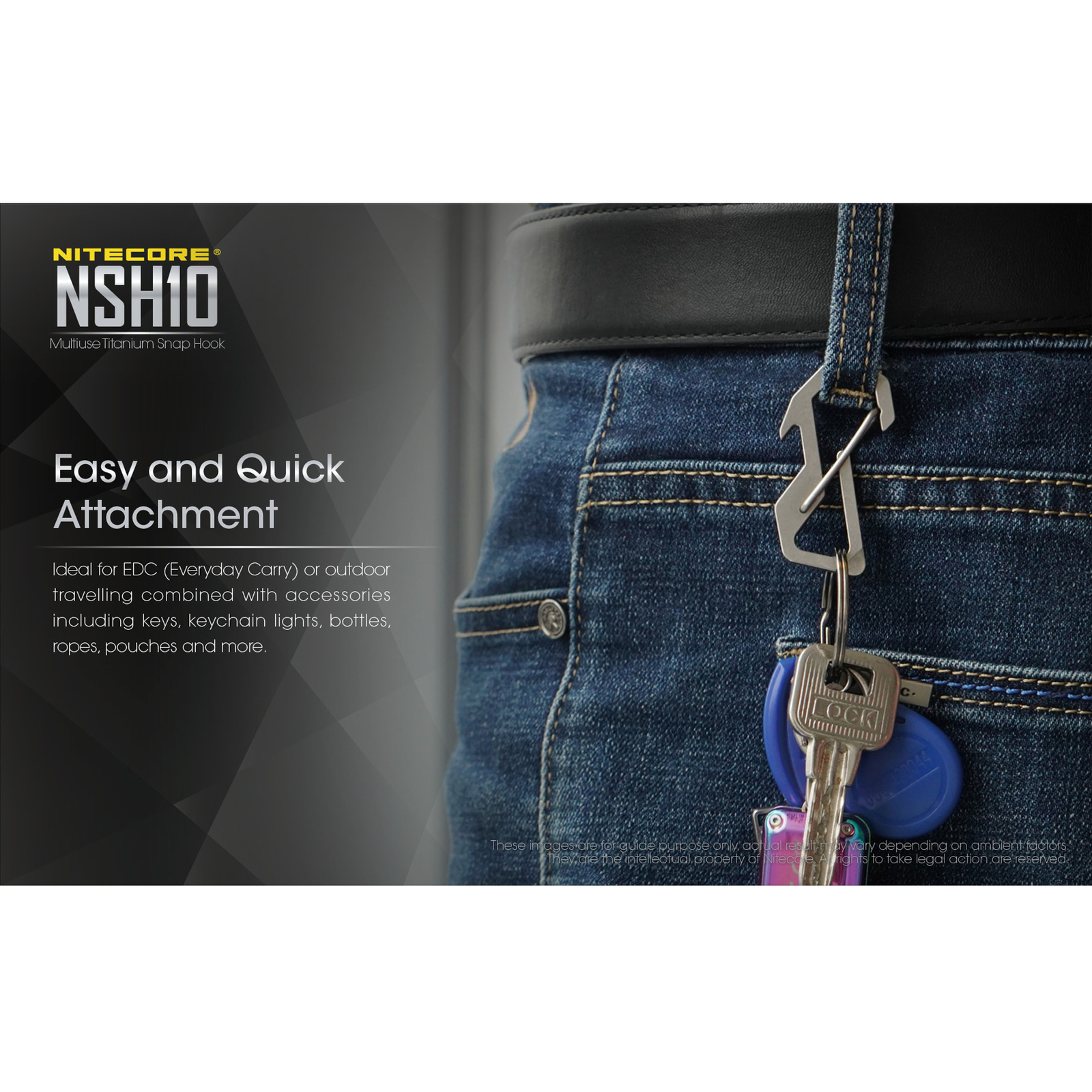 ~NEW~ Nitecore NSH10 Titanium Carabiner Multi-Tool