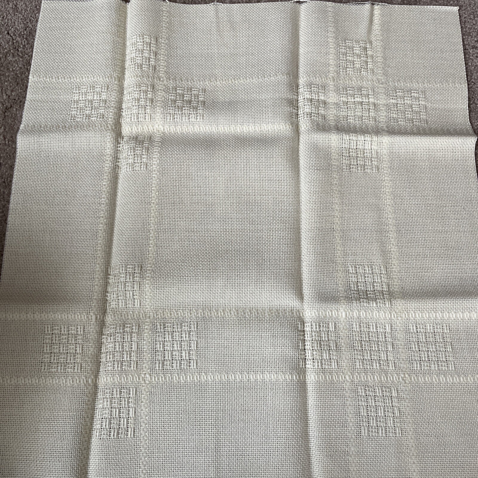 Alba Crosstitch pillow Fabric -ivory