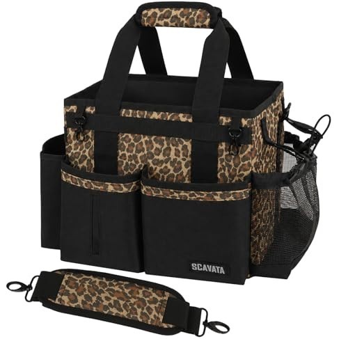 Cleaning Caddy Wearable 9.8x11x8.3-In 900D Nylon W/ Shoulder Strap Leopard