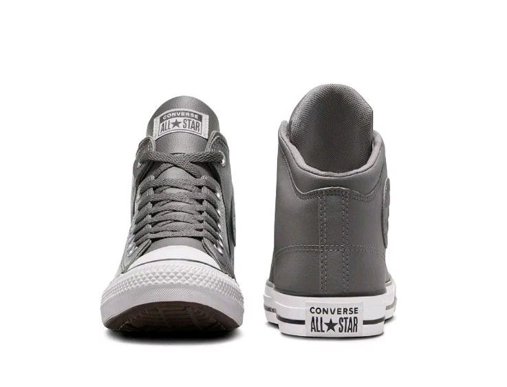 Converse CTAS High Street Mid Shoes A09524C Shark Gray Faux Leather Mens Size 9