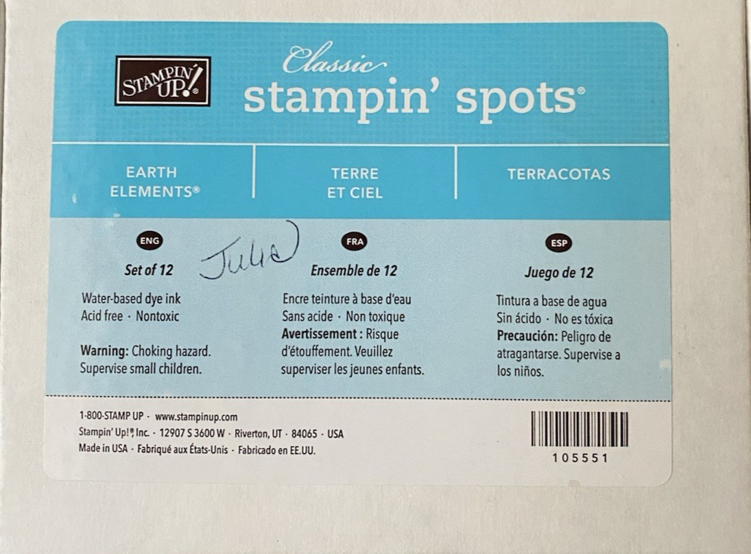 Stampin' Up! Classic Stampin' Spots Set of 12 Earth Elements Stamp Pads #105551