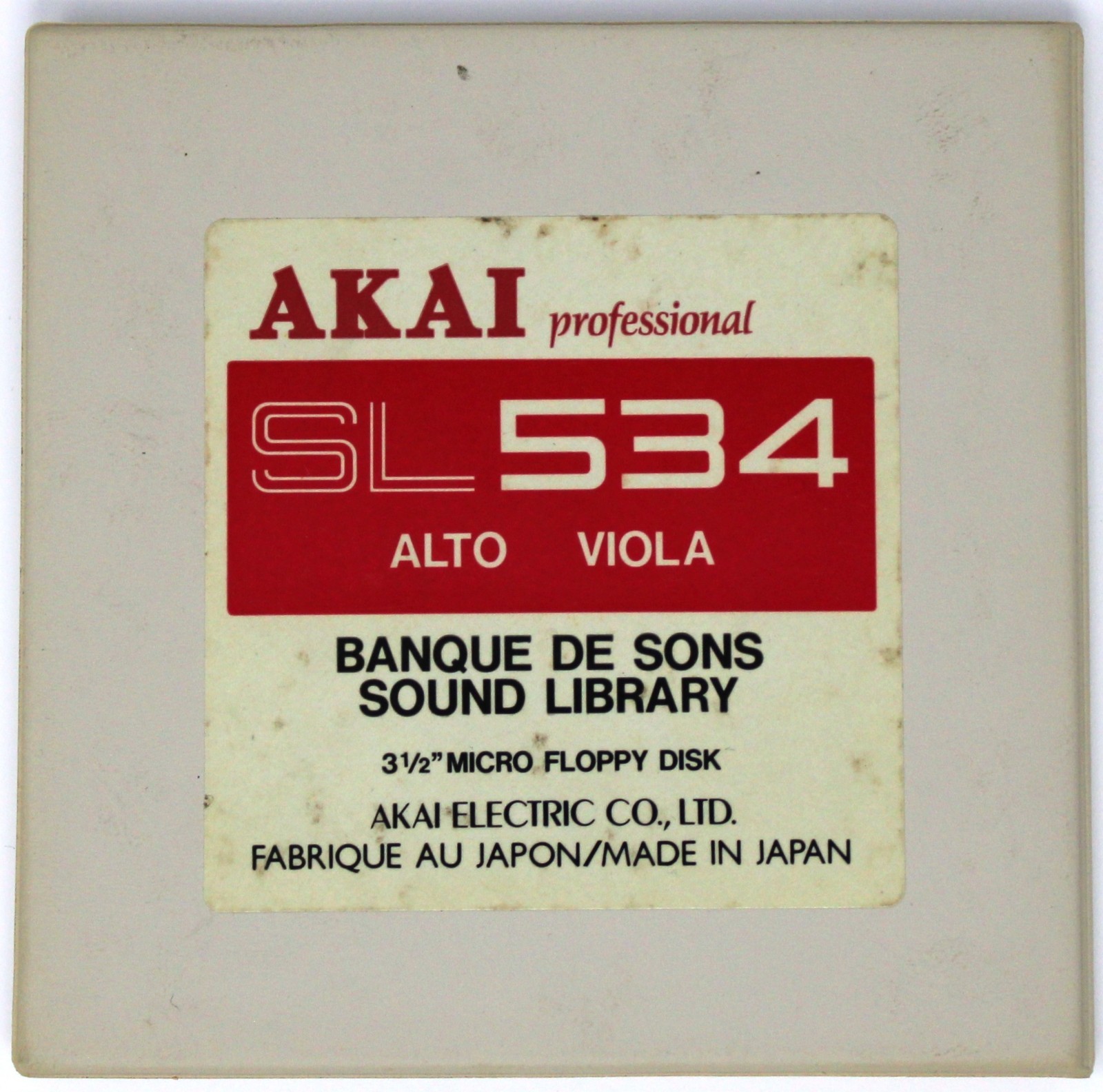 Akai SL534 Alto Viola S900 Format Floppy Disk Banque De Sons