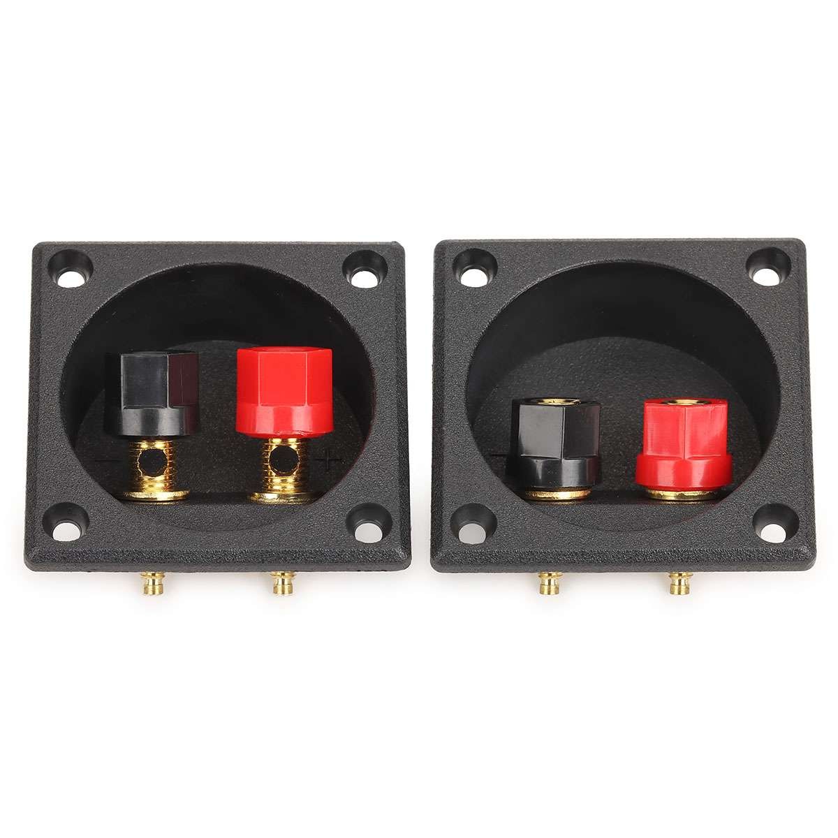 4Pcs Square Subwoofer Speaker Box Terminal Cup Spring Connector Sub Plug Box