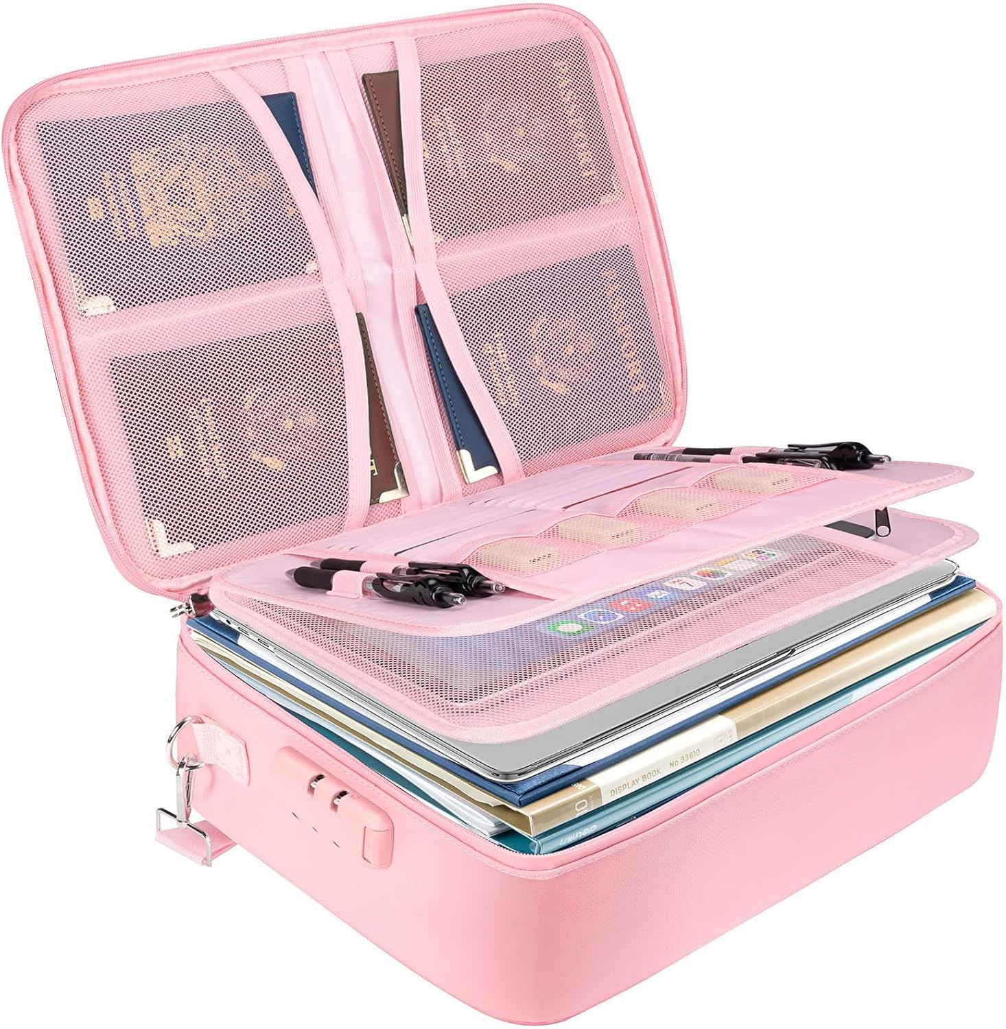 Fireproof Document Box with Lock, Portable Fireproof Document Bag Waterproof Fir