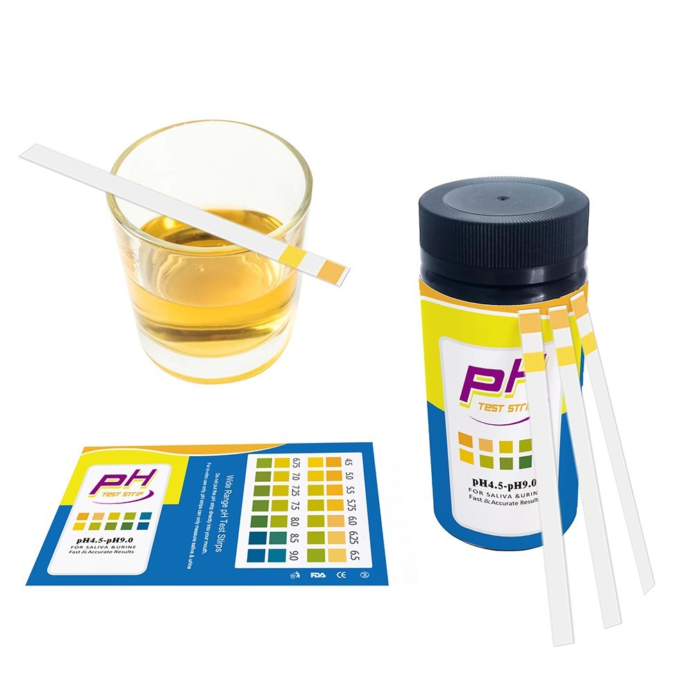 100 pcs Conveniently Packaged pH Testing Strips with Easy Instructions