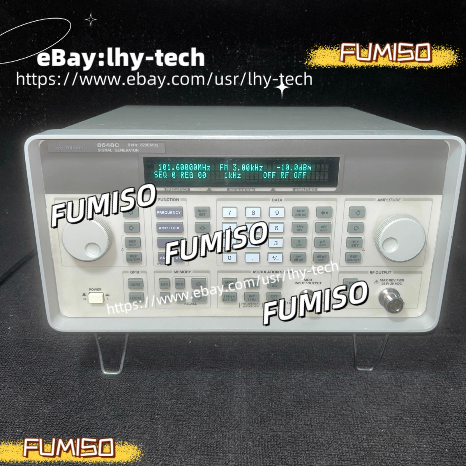 1PCS KEYSIGHT HP Agilent 8648C Signal Generator Frequency 9 kHz- 3.2 GHz /lhy-&l