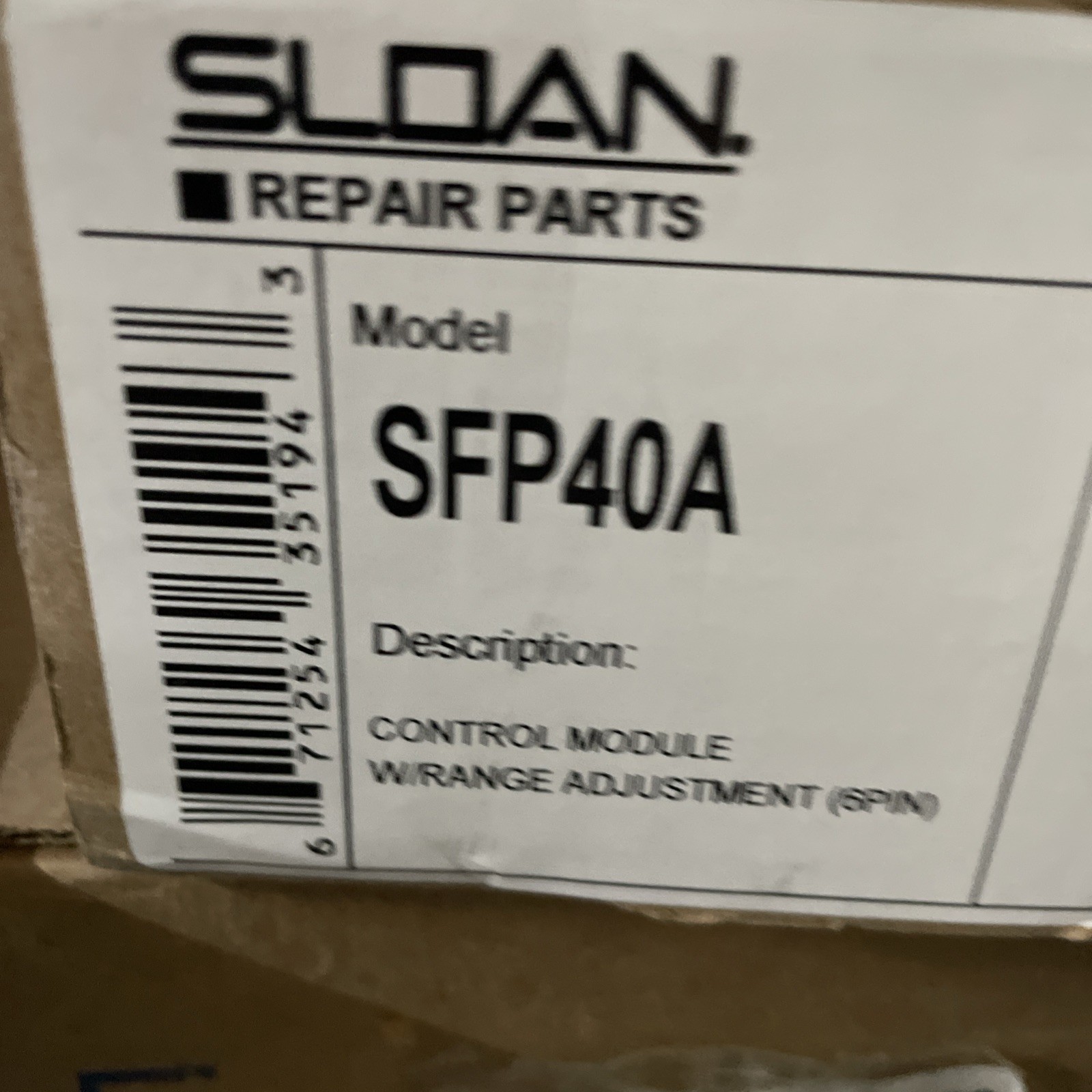 Sloan SFP40A Control Module w/ Range Adjustment
