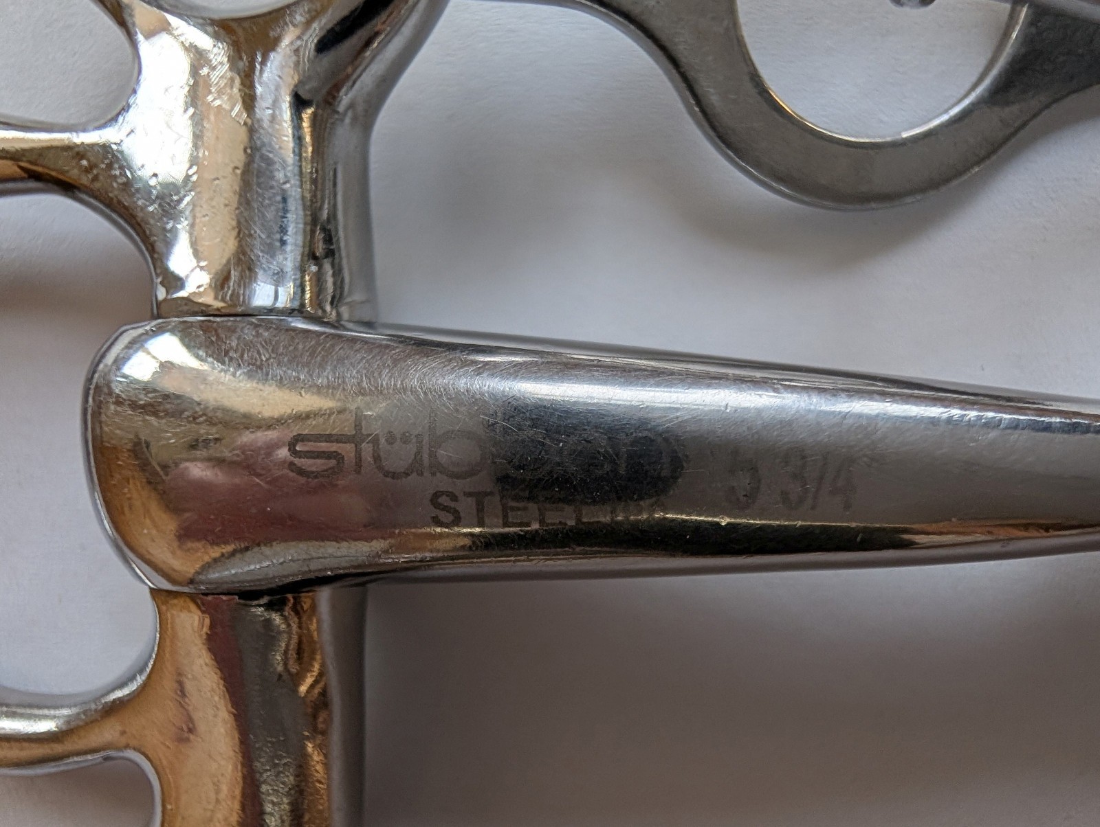 Stubben SteelTec EZ Control Double Jointed Pelham Snaffle Bit - 4 3/4"