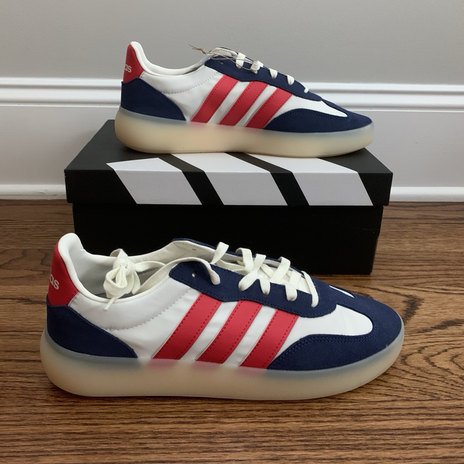 Adidas Barreda Off White Pure Ruby Dark Blue Shoes Sneaker Men's Size 11 JP9667