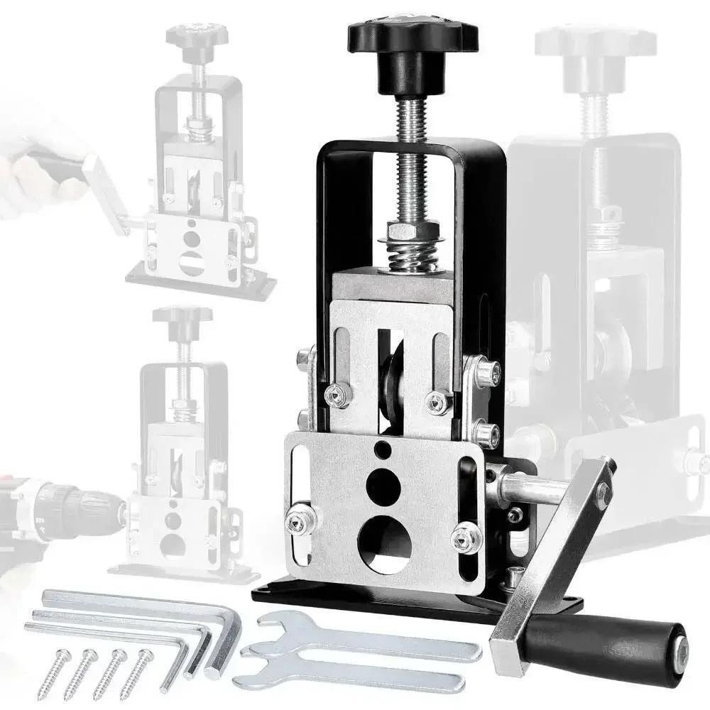 Manual Wire Stripping Machine Drill Powered Hand Crank Wire Stripper Tool 1-25MM