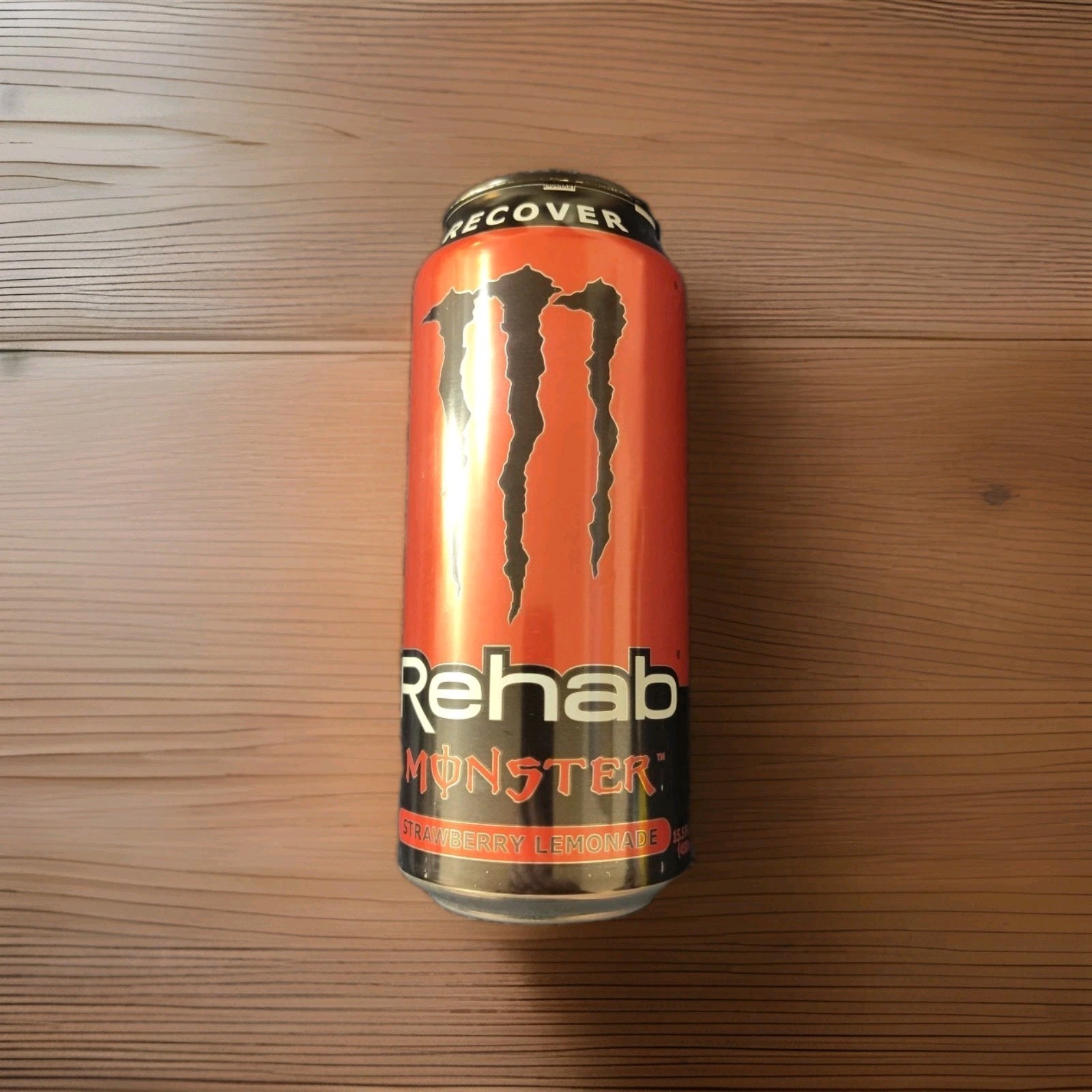 Monster Rehab Strawberry Lemonade Energy Drink 15.5 OZ New Can Collectible