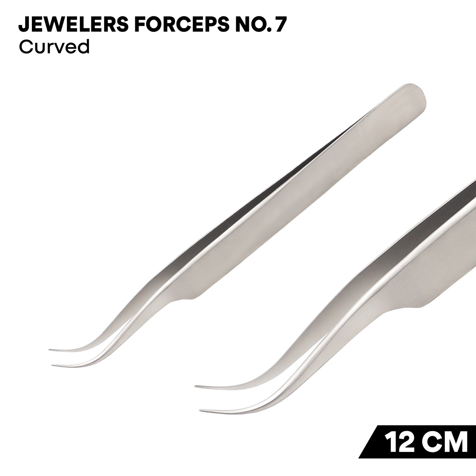 Jewelers Forceps No.7 Curved 11.5cm Stainless Steel Ophthalmic Instrument German