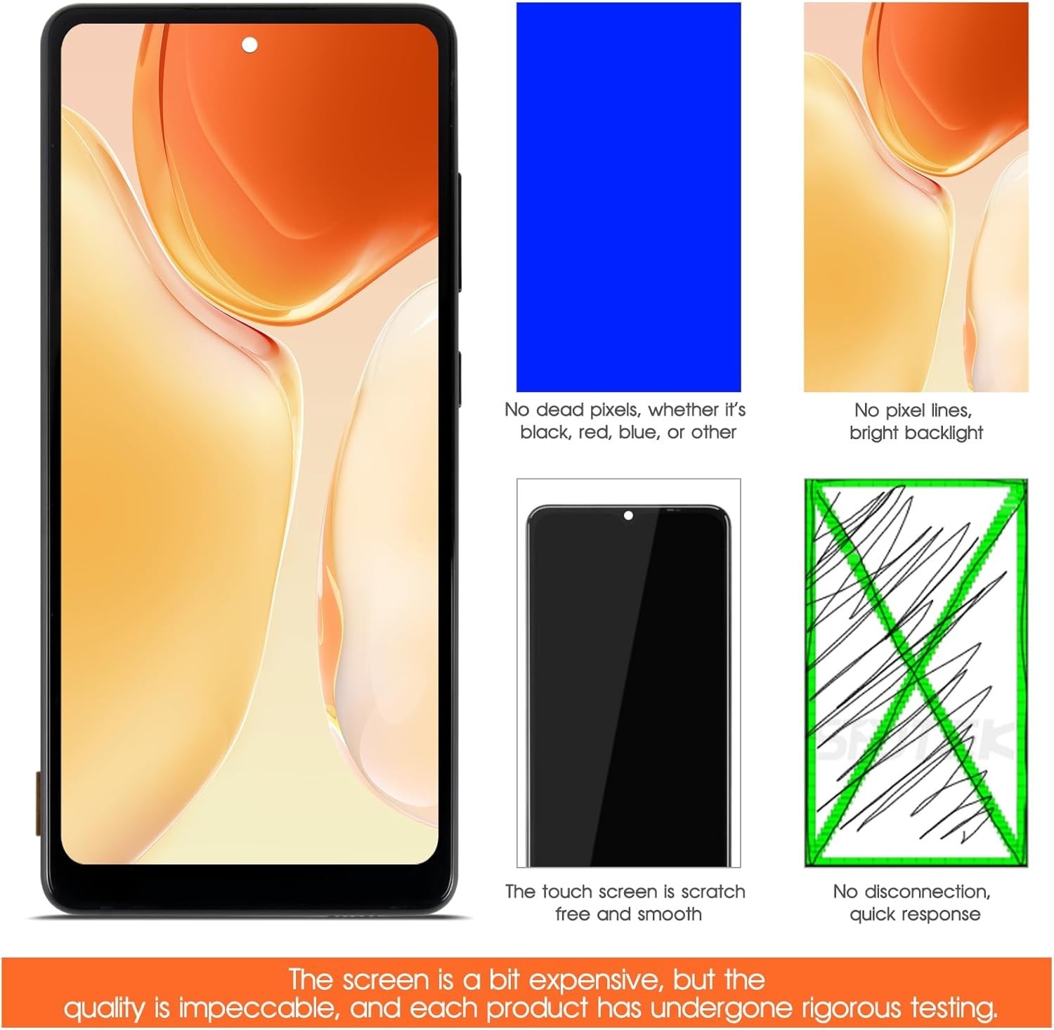 For Samsung S20 Plus Screen Replacement OLED Display G986U Touch Digitizer Frame