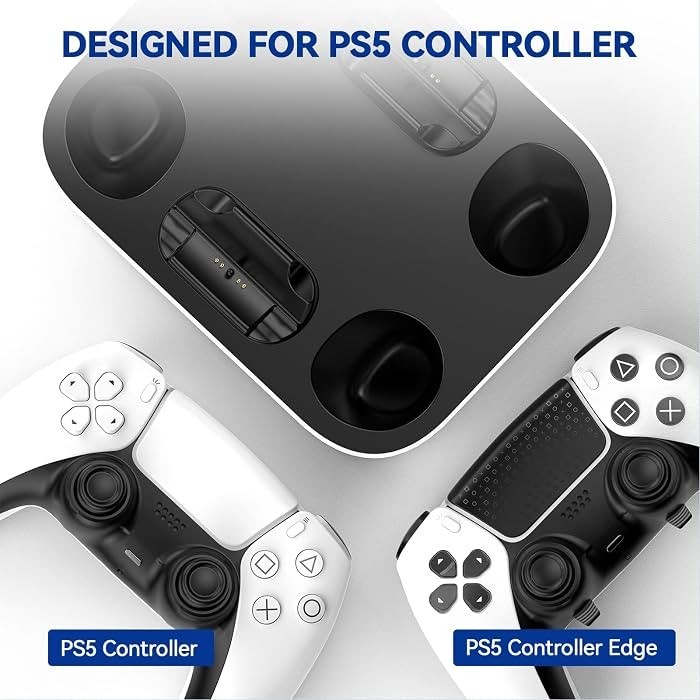PS5 Controller Charger Station with LED Indicator,Self-Aligning Charging Dock