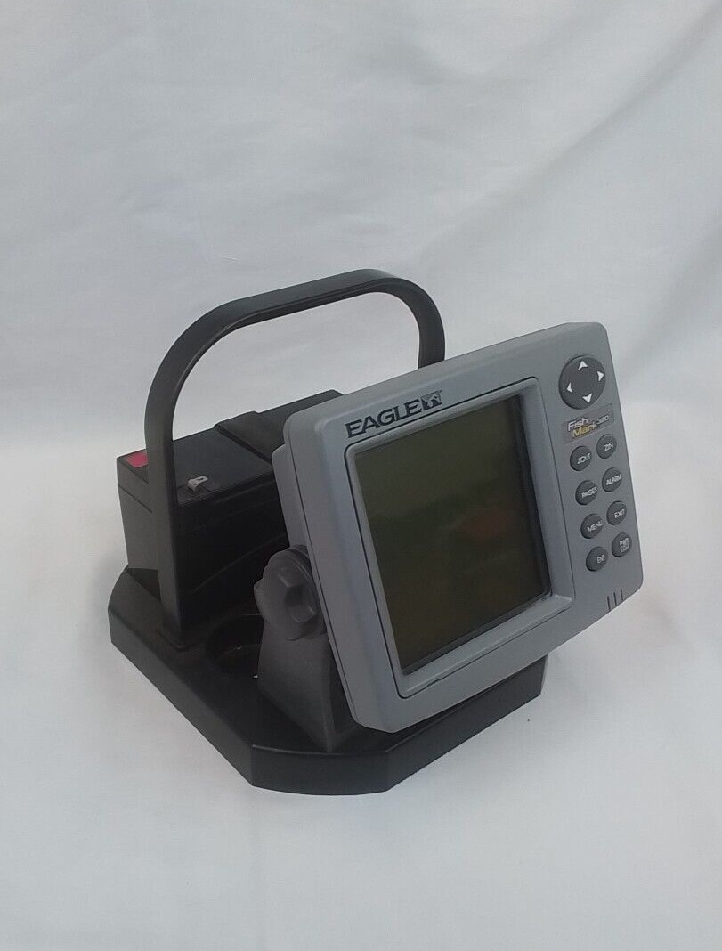 Eagle Fishmark 320 Fish Finder Full Mount with Battery Untested #J2327