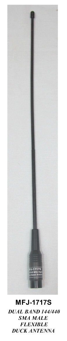 MFJ-1717S High Gain Dual Band 144/440 MHz Flexible Duck Antenna Male SMA Connect