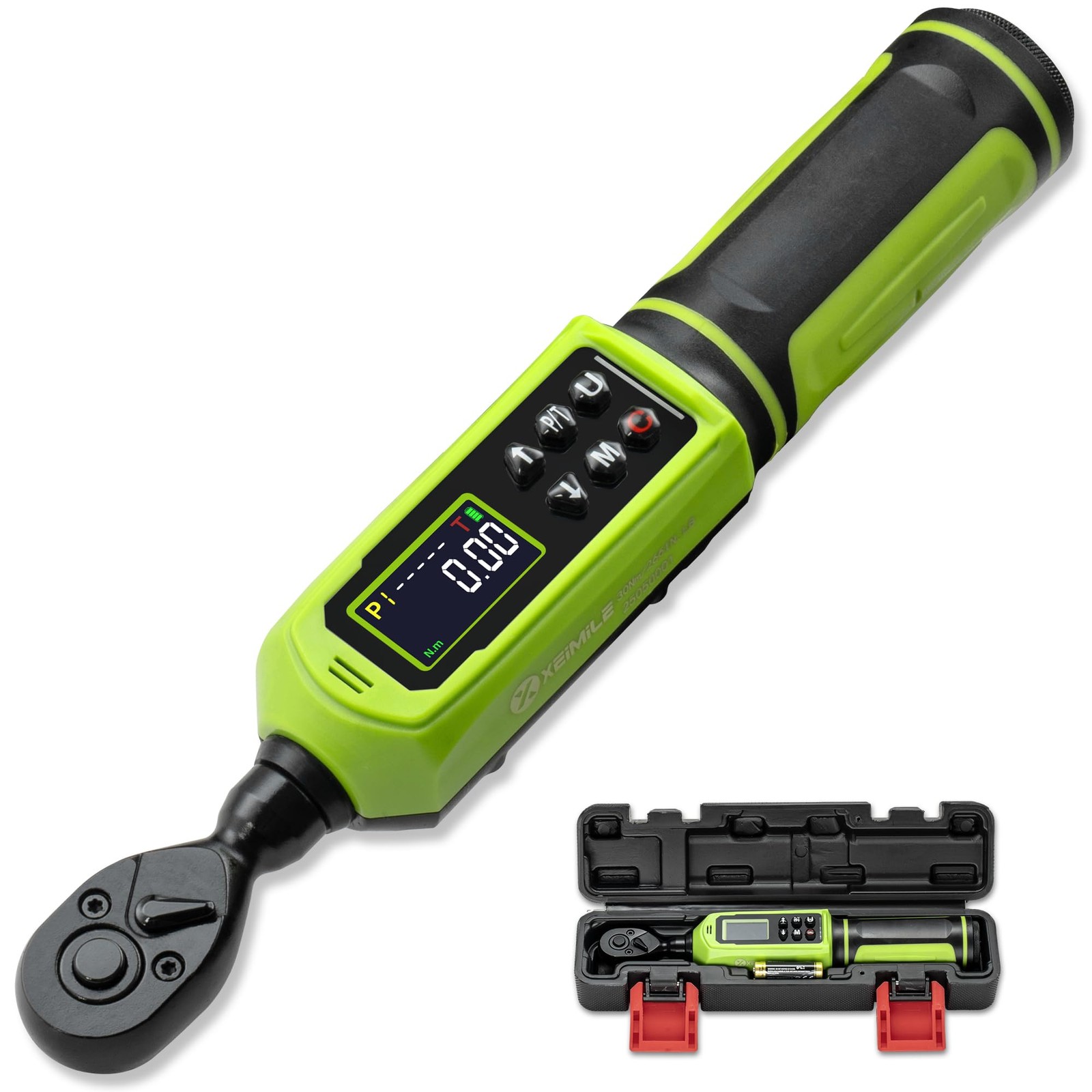 XEIMILE Digital Torque Wrench 1/4" 4-266 In.Lb, Black and Green