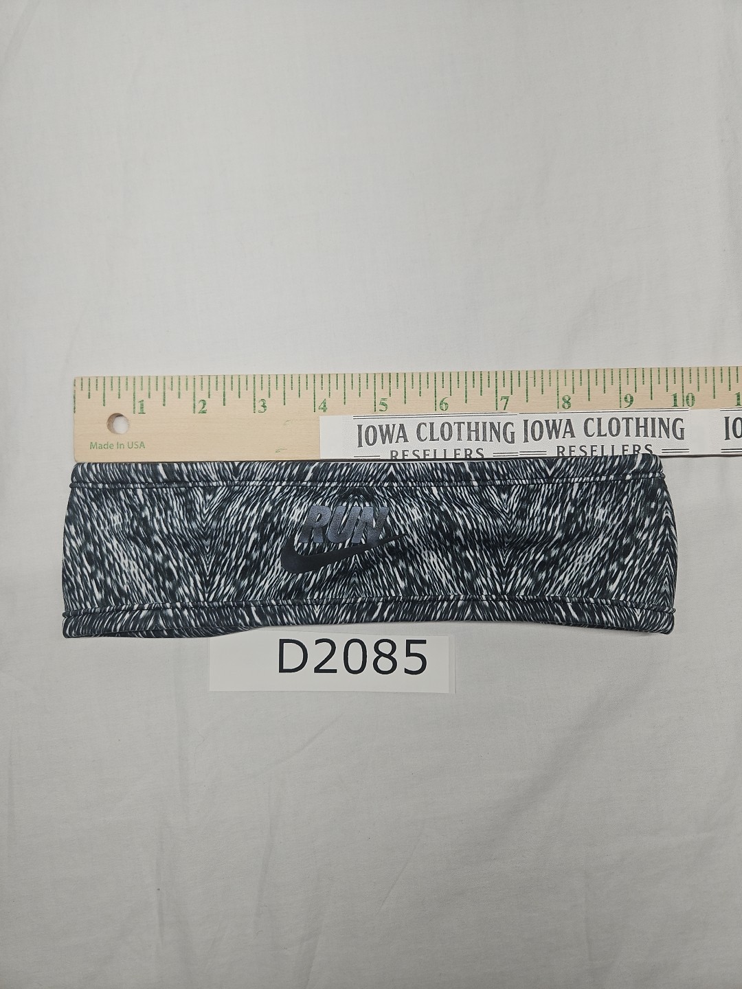 Nike Run Dri-Fit  reversible warm headband Adult One Size Black Gray Exercise