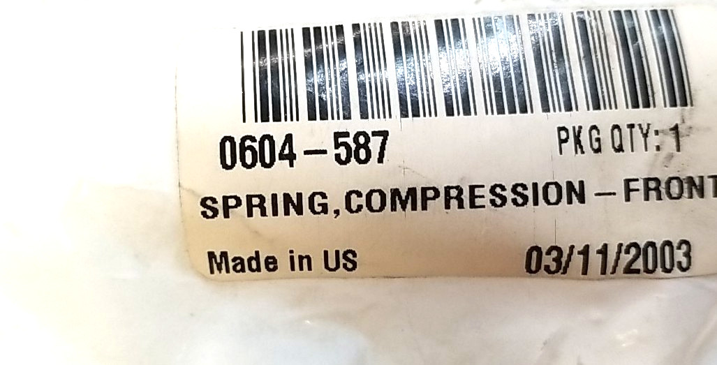 NEW OEM ARCTIC CAT COMPRESSION SPRING 0604-587 ARTIC