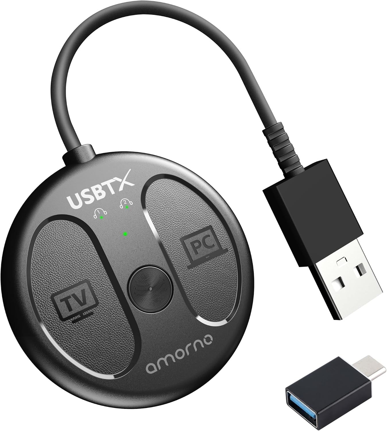 USB-C Bluetooth Adapter for PS5, Bluetooth 5.4 Audio Adapter for PC, Plug and...