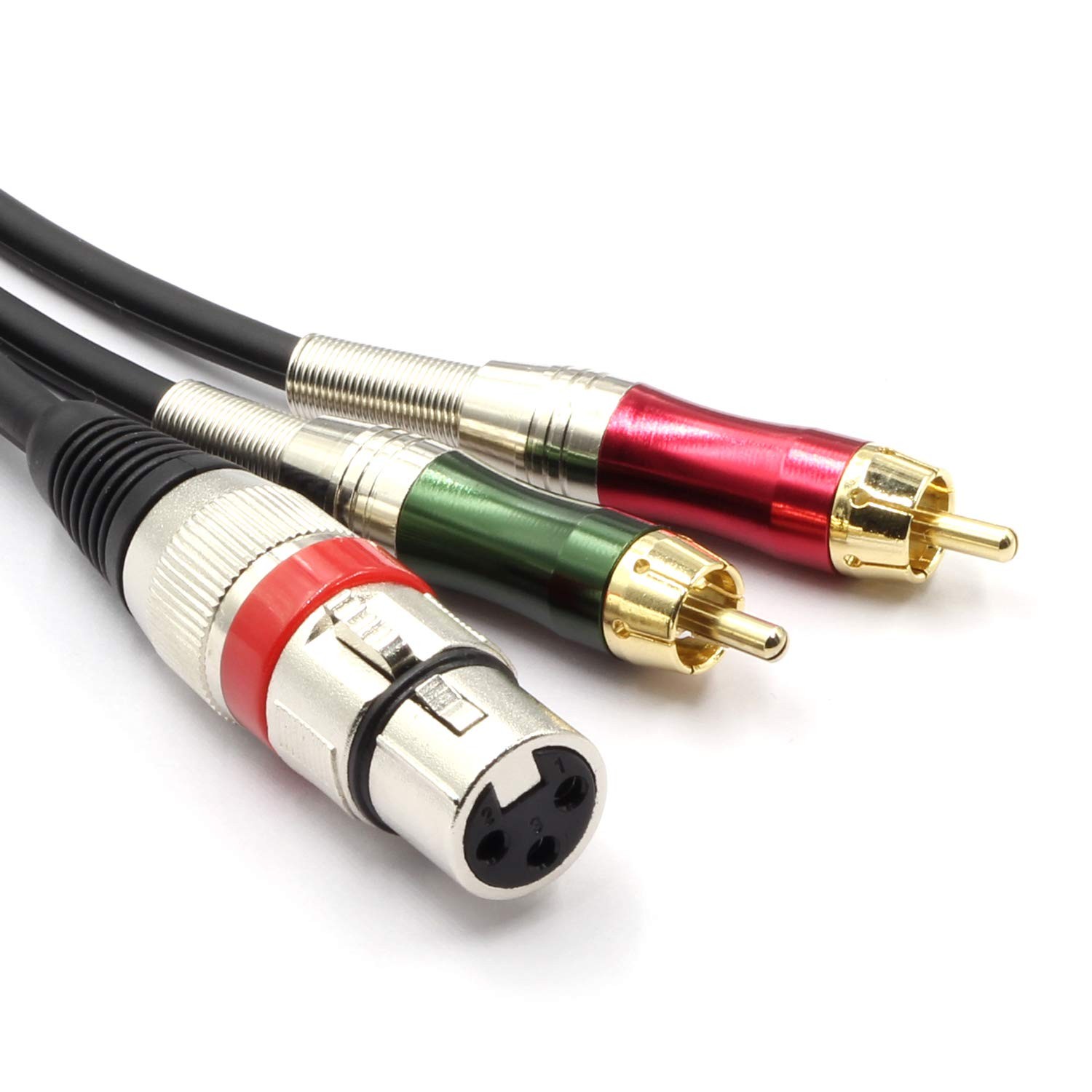 SiYear XLR Female to Dual RCA Y Splitter Patch 15 Feet, 4.5m(1 XLRF-2 RCAM)
