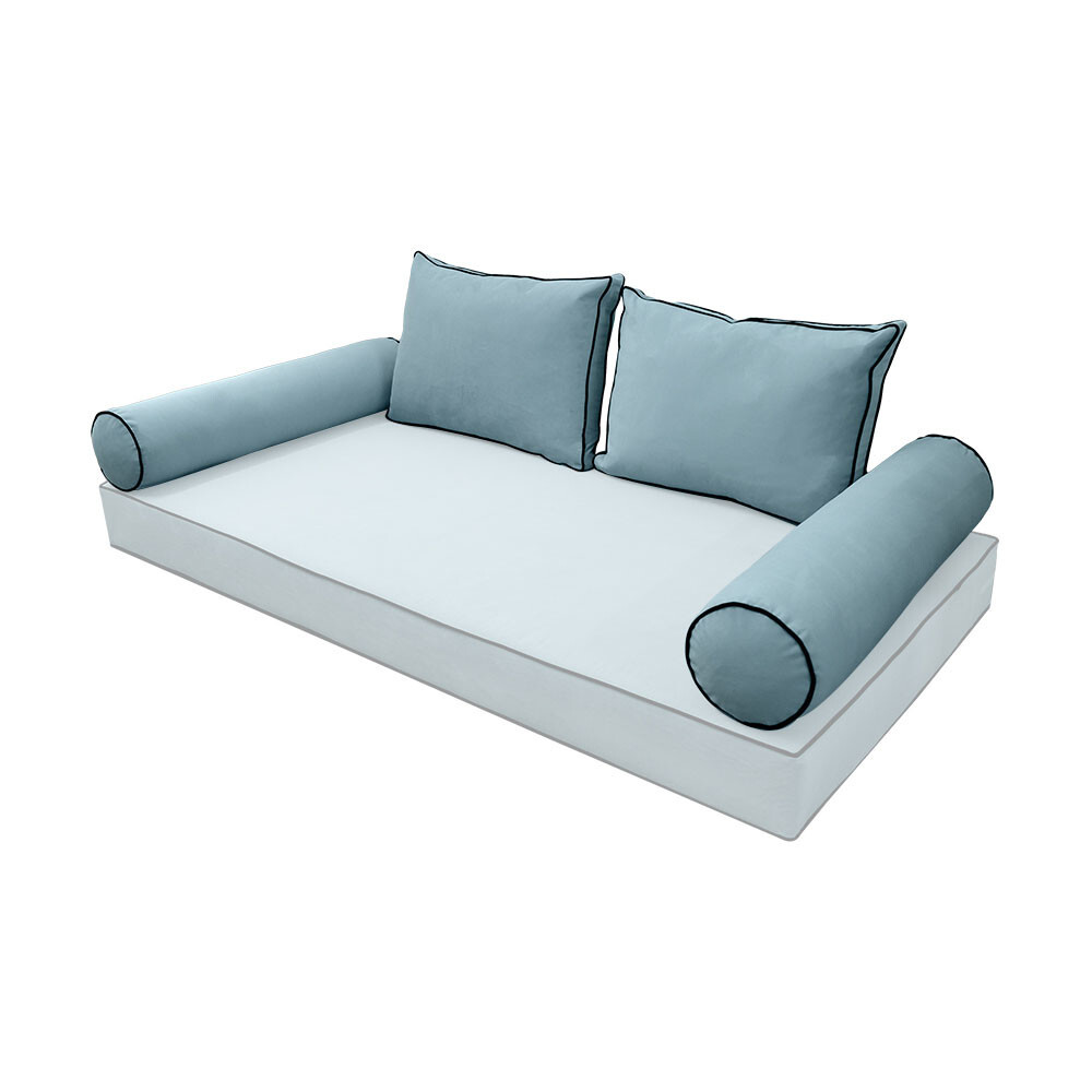 SLIPCOVER ONLY Contrast Full Style V1 Velvet Indoor Daybed Bolster Cushion AD355