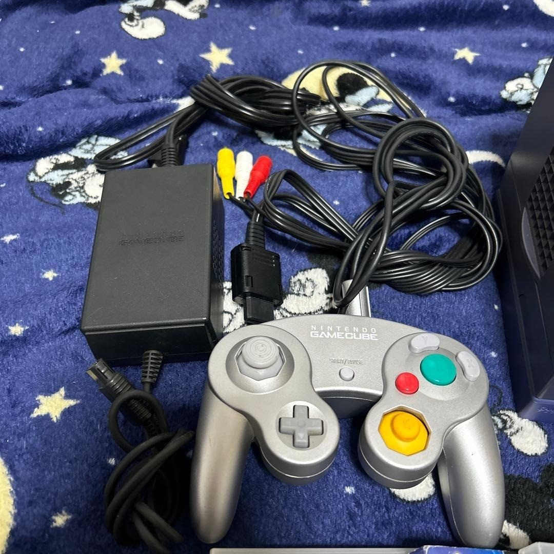 Nintendo GameCube Violet Console + Gameboy Player + Startup Disc + Games Working
