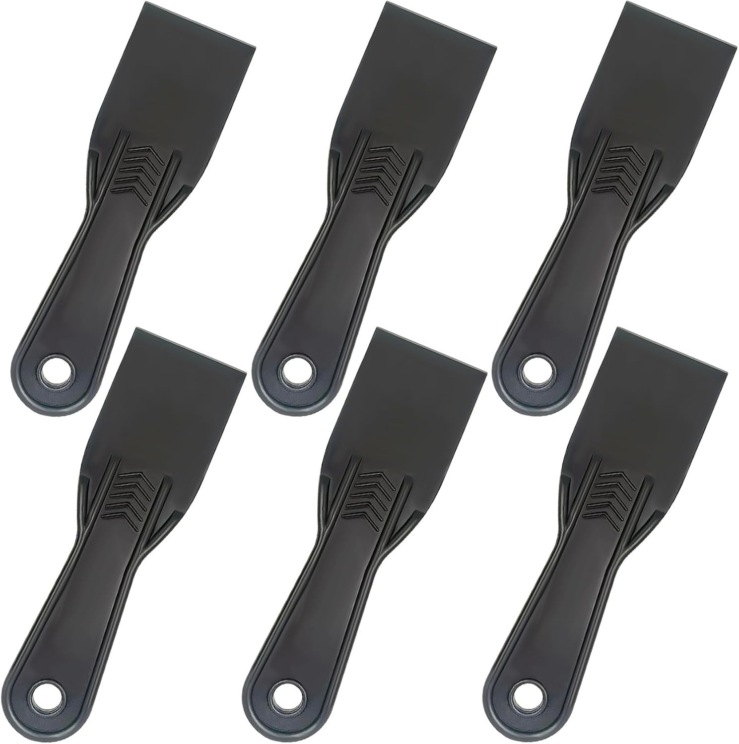 6 Pcs Plastic Putty Knife Set 2 Inch Durable Flexible Paint Scraper Tools