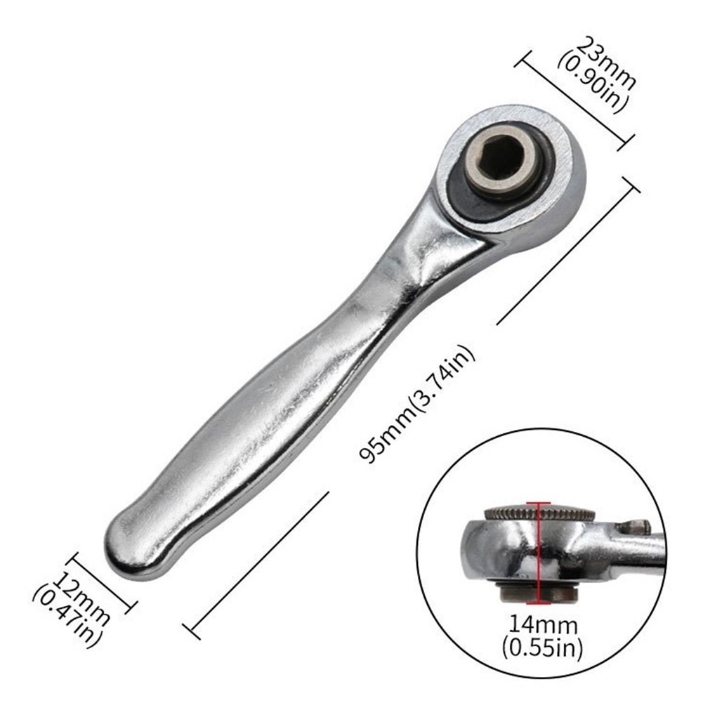 72 Teeth Ratchet Wrench Magnetic Screwdriver Handle Two-way 1/4\'\' Hex