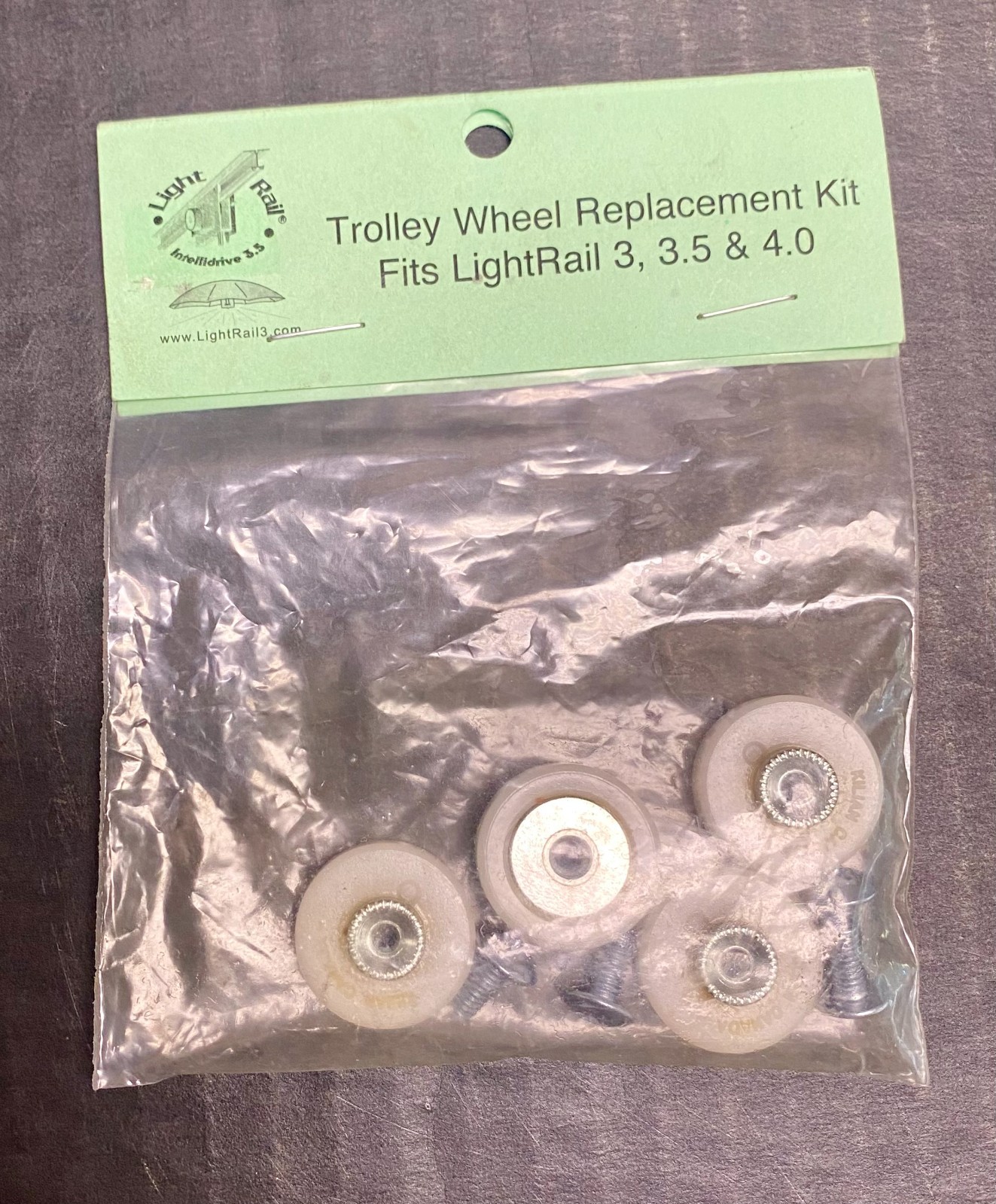 Light Rail Light Mover LightRail Trolley Wheel Replacement Kit. New