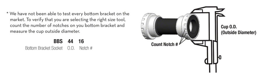 Bottom Bracket Tools - Wolf Tooth Bottom Bracket Tool - BBS4612, 12 Notch, 46mm