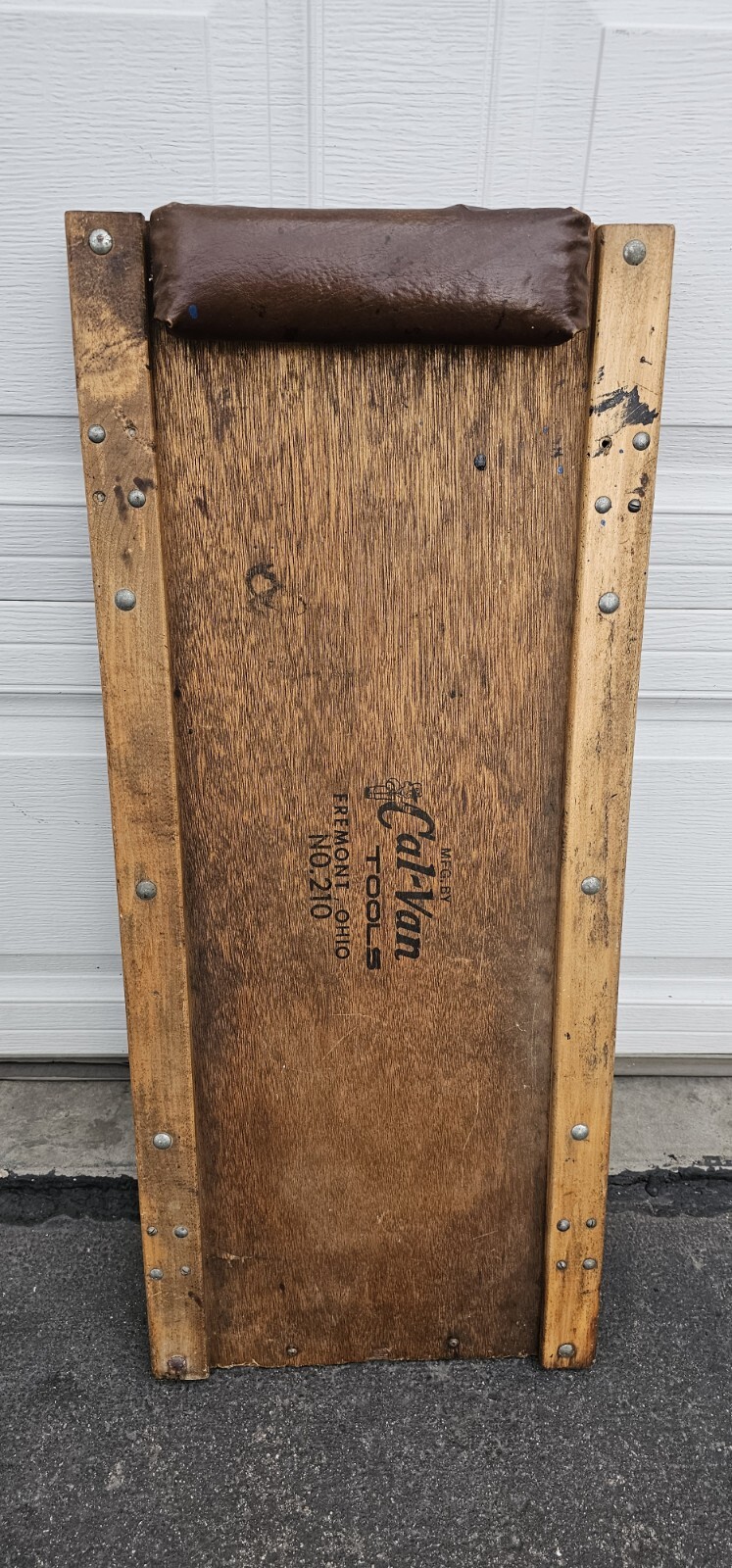 Vintage Floor Roller Creeper CAL-VAN Tools No.210 Dolly auto steel casters Iron