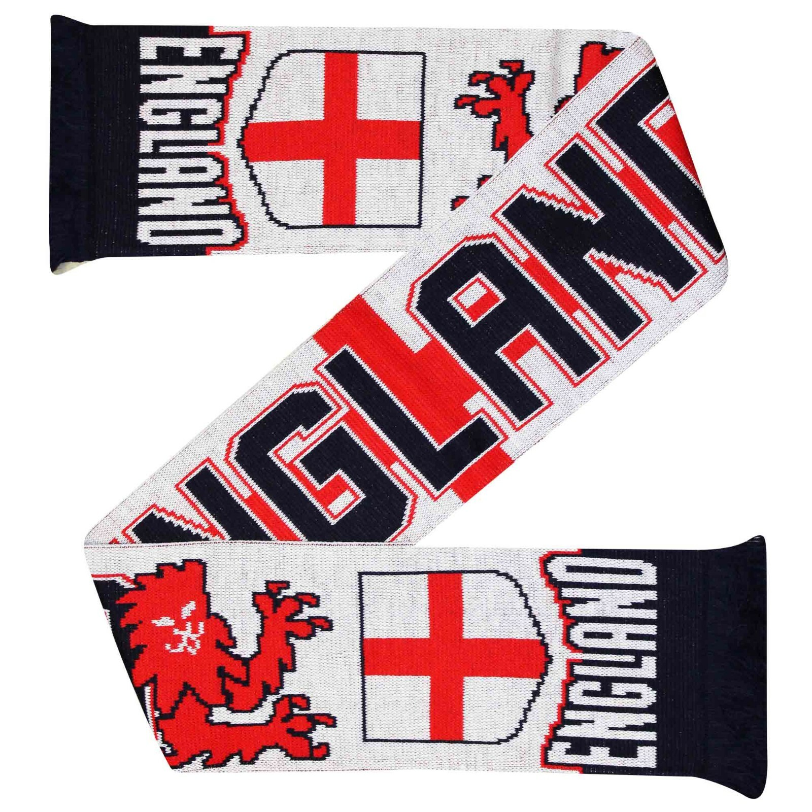 England Lion Crest Football Euros & World Cup Fans Scarf (100% Acrylic)