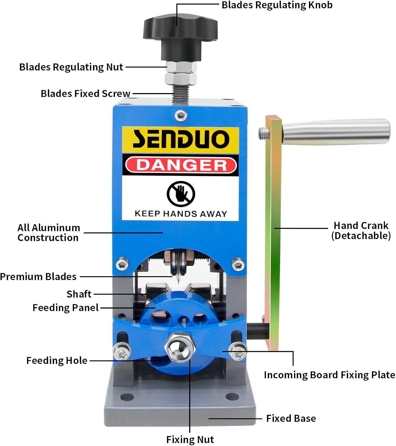 Upgraded Manual Wire Stripper Machine 0.06-1.57In,Cable Stripper Machine for Dri