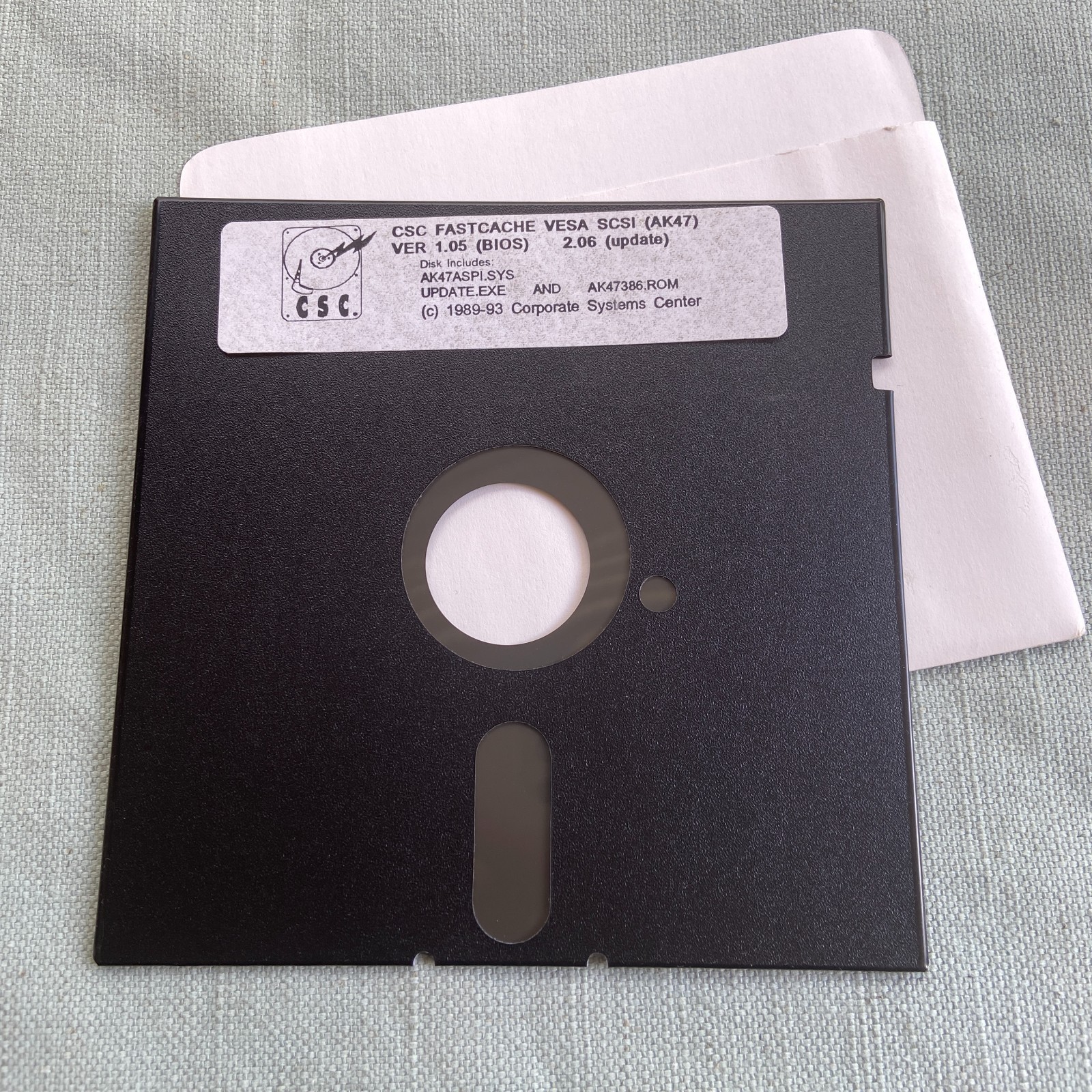 Computer Software CSC FastCache VESA SCSI Driver Disk Ver 1.05 2.06 5-1/4” VTG