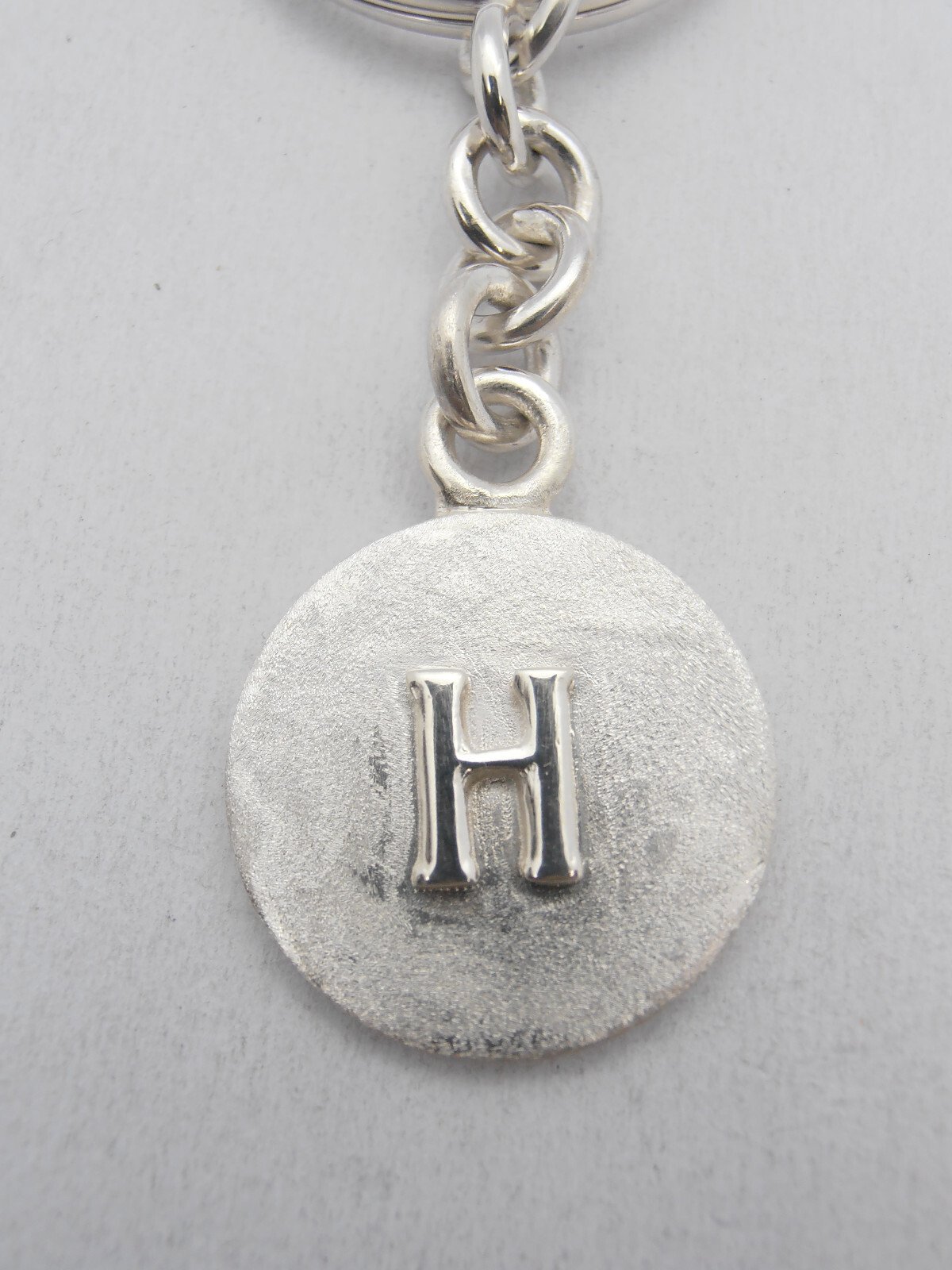 Letter Keychain - H - 925 Silver - Initial - Alphabet - Breeze -