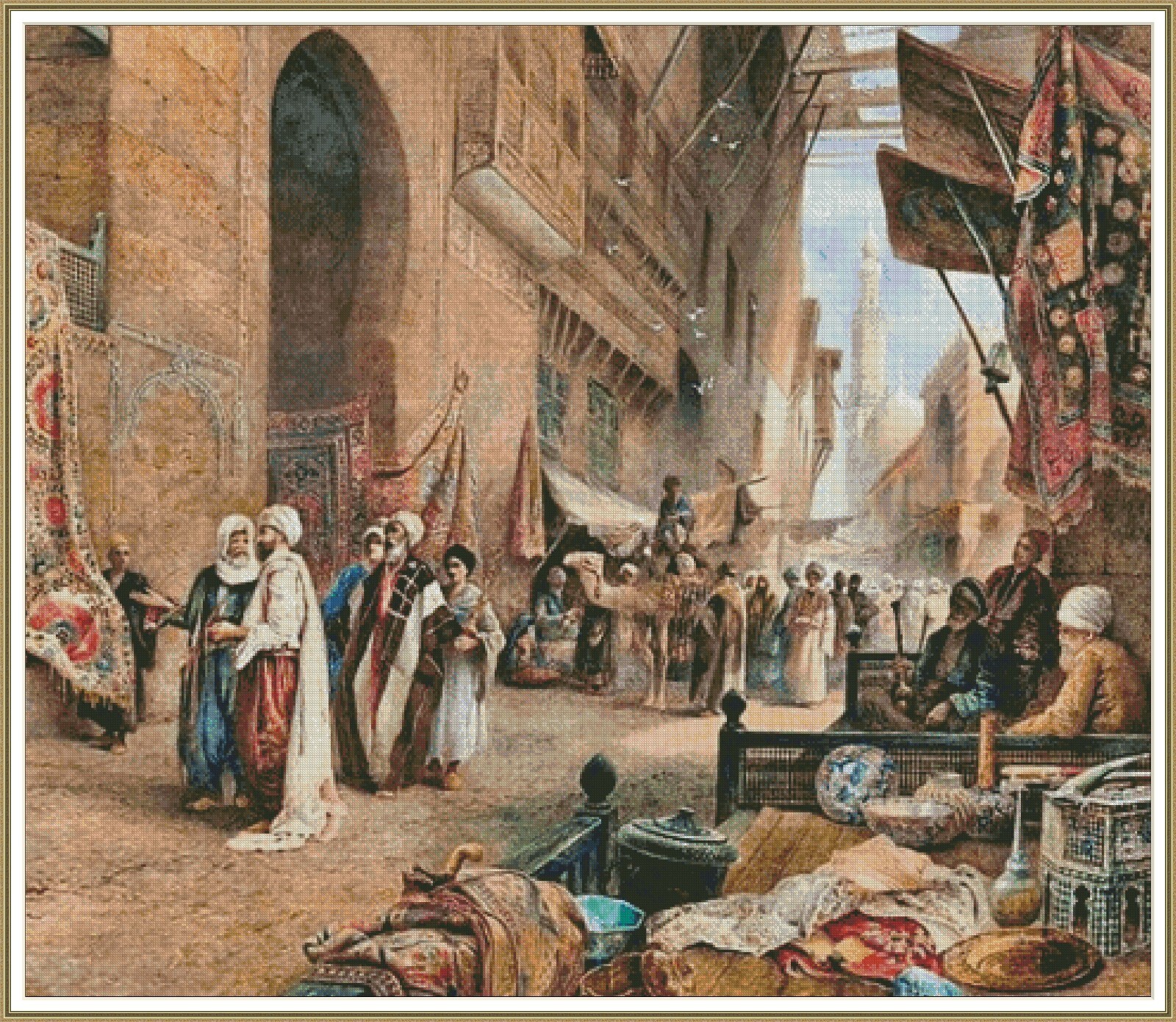 The Carpet Bazaar, Cairo 137s Chart Counted Cross Stitch Pattern Needlework