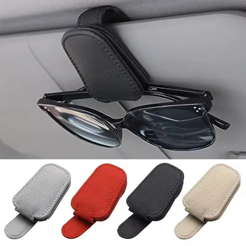 Magnetic Leather Sunglasses Holder for Car Sun Visor Eyeglass Hanger Clip USA