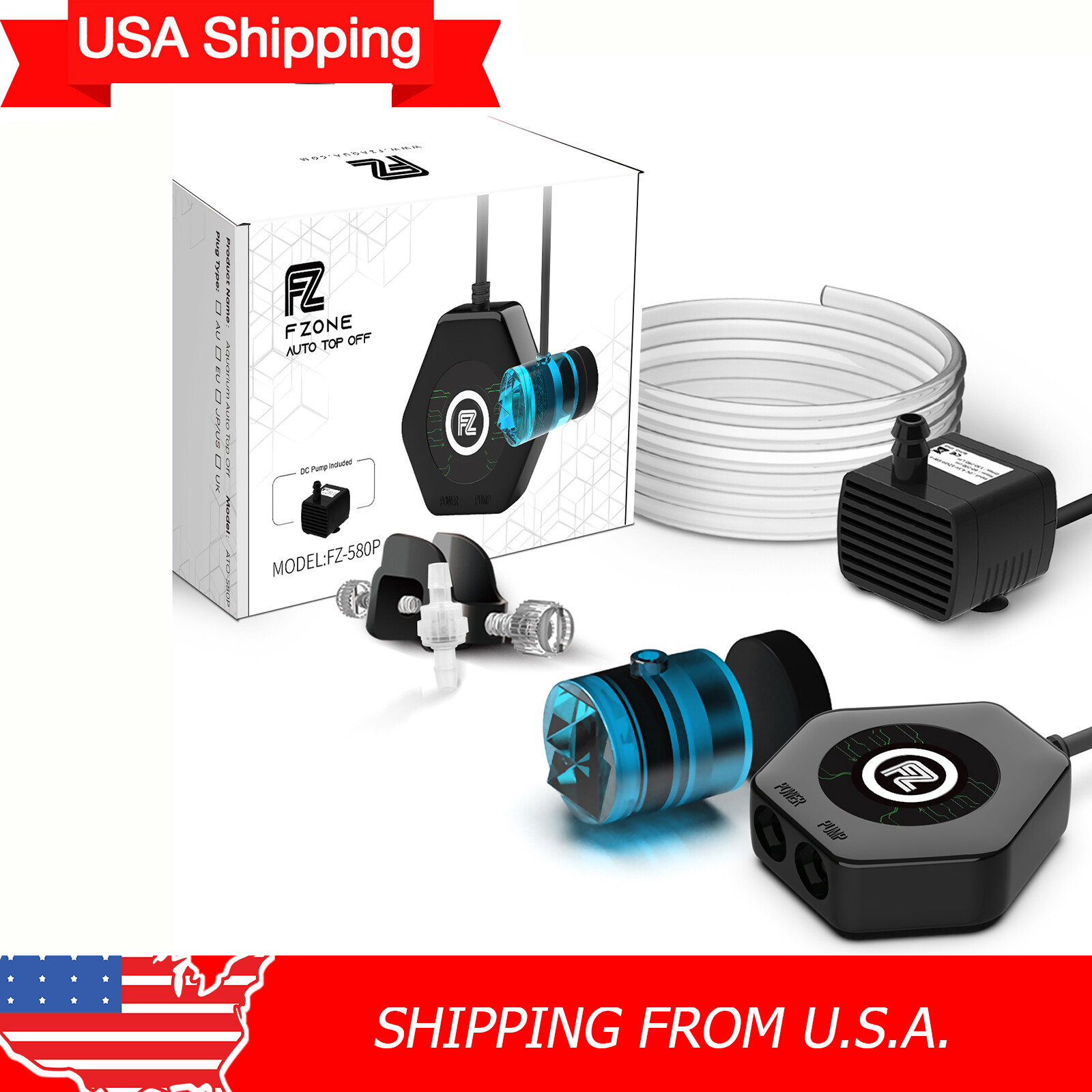 US Seller Aquarium Smart Dual Optical Sensor ATO Auto Top Off Refilling System