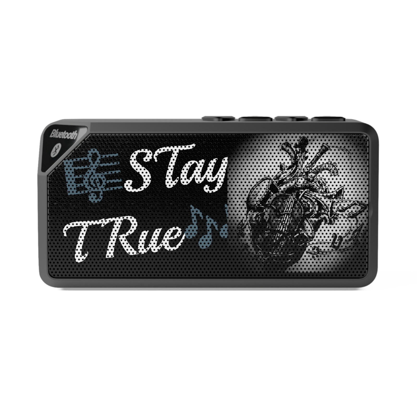 Stylish Portable Bluetooth Speaker, Music Lover Gift, Stay True Vibe, Home