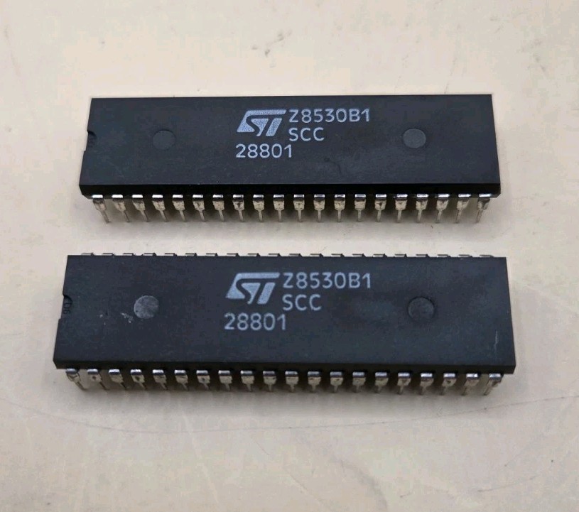 2 NOS STM Z8530B1 Serial I/O Controller 2 Channels 0.125MBps NMOS PDIP40