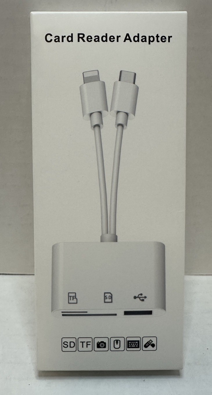SD Card Reader for IPhone IPad, Lightning and USB C Dual Port SD Card Adapter