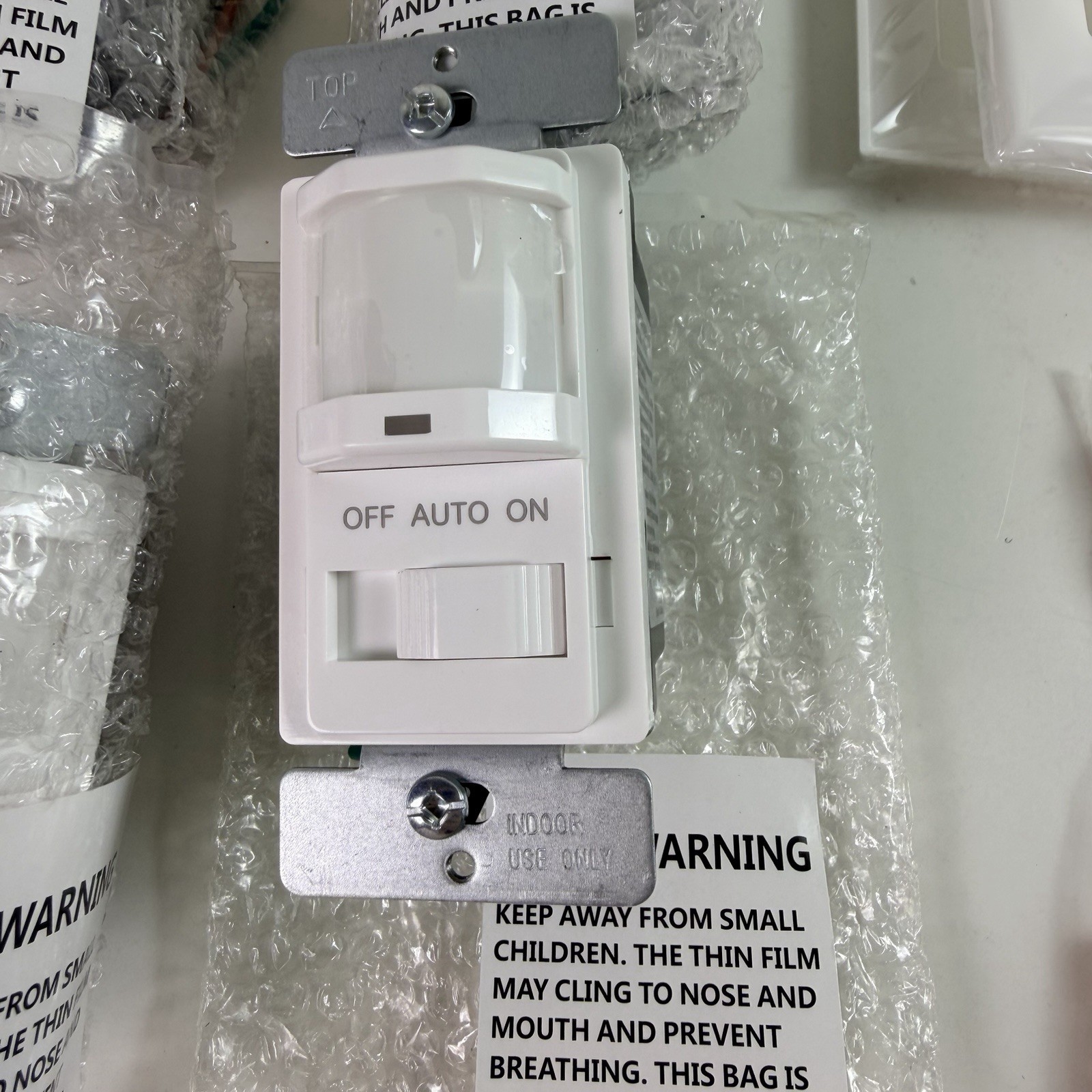 x4 TOPGREENER TSOS5 in-Wall PIR Motion Sensor Light Switch White