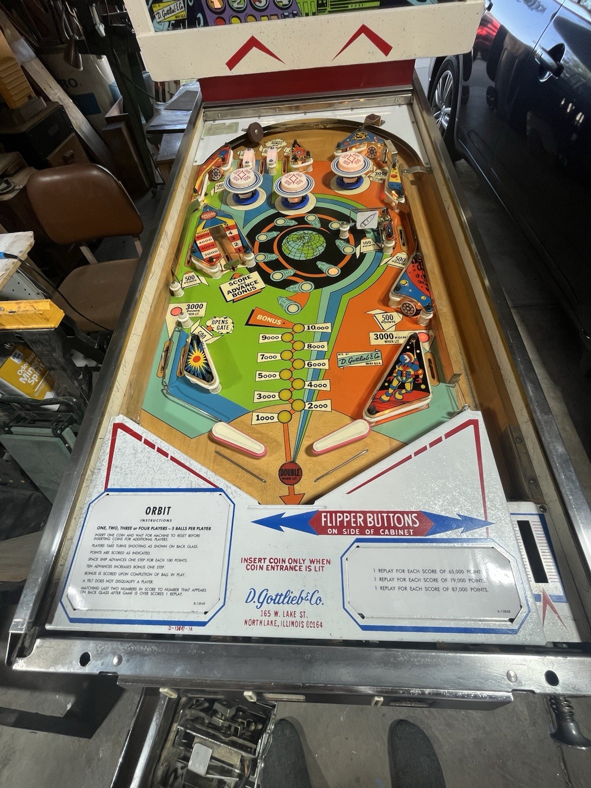 1971 Gottlieb Orbit Pinball